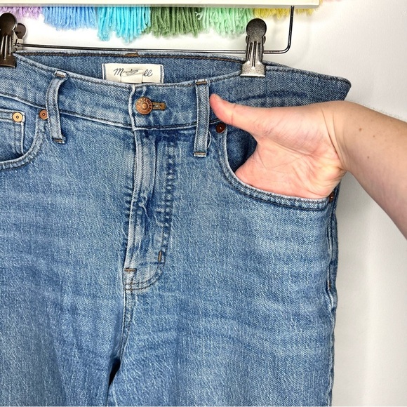 Madewell High Rise Light Wash The Perfect Vintage Jean Frayed Hem Size 29 Tall - Picture 3 of 15